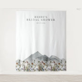 HEIDI Boho Mountain Wildblume Brautparty Wandteppich (Vorderseite)