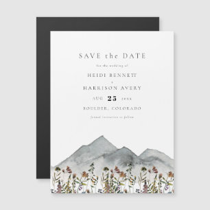 HEIDI Boho Mountain Wildblume Rett Date Magnet