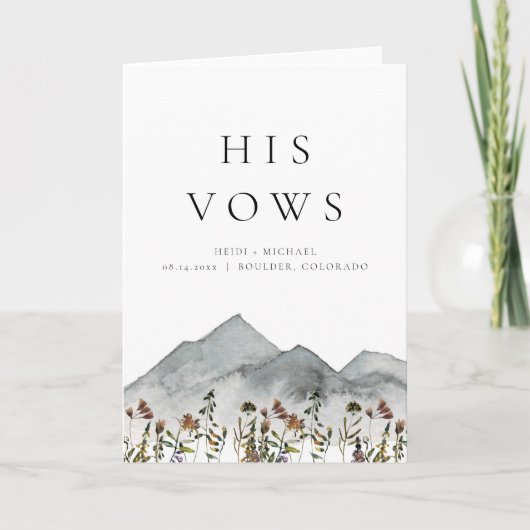 HEIDI Boho Mountain Wildblume Seine Hochzeitsstimm Karte (Vorderseite)