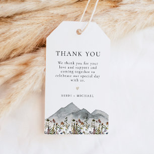 HEIDI Boho Wasserfarbe Wildblume Berg Gefallen Geschenkanhänger