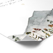 HEIDI Boho Wildblume Mountain Baby Diaper Raffle Poster (Ecke)