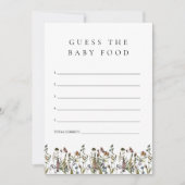 HEIDI Boho Wildblume Ratet das Baby Food Game Einladung (Vorderseite)