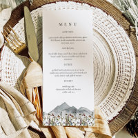 HEIDI Boho Wildblume Themenkarte zum Abendessen