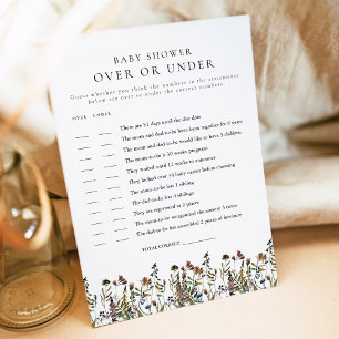 HEIDI Boho Wildblume über oder unter Babykarte Einladung