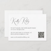 Heidi Contemporary Script Elegant Wedding RSVP Karte (Vorne/Hinten)