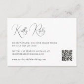 Heidi Contemporary Script Elegant Wedding RSVP Karte (Vorderseite)