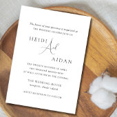 Heidi Contemporary Script Modern Elegante Wedding Einladung