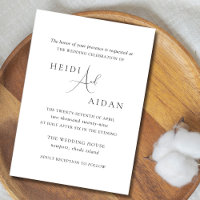 Heidi Contemporary Script Modern Elegante Wedding