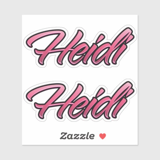 Heidi faded pink Aufkleber Sticker Stickerset (Blatt)