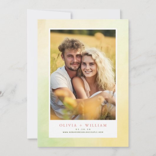 Heidi Mountains Wildblumen Elegantes Hochzeitsszei Einladung (Rückseite)