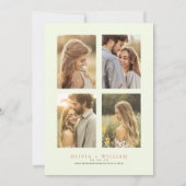 Heidi Mountains Wildblumen Hochzeit 4 Fotos Einladung (Rückseite)