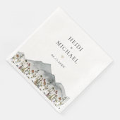 HEIDI Mute Tone Boho Wildblume Wedding Serviette (Ecke)