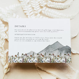 HEIDI Mute Wildblume Hochzeitsszeitsdetails Einladung