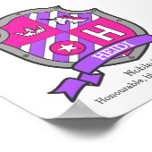 Heidi Name bedeutet Unicorletter H Wappen Poster (Ecke)