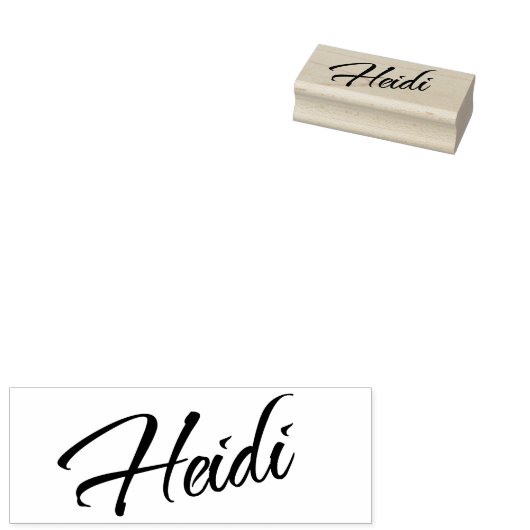 Heidi Name Cursive dekorative Skript-Schriftart Gummistempel (Stempel)