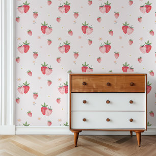 HEIDI Niedlich Pink Boho Strawberry Baby Girl Kind Tapete
