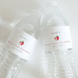 HEIDI Niedlich Strawberry Girl Berry Wasserflaschenetikett