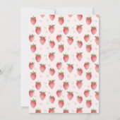 HEIDI Niedlich Strawberry Kids Two Sweet 2nd Birth Einladung (Rückseite)