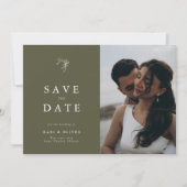 HEIDI Olive Foto Wedding Save The Date (Vorderseite)