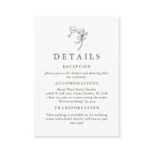 HEIDI Olive Green Wedding Card