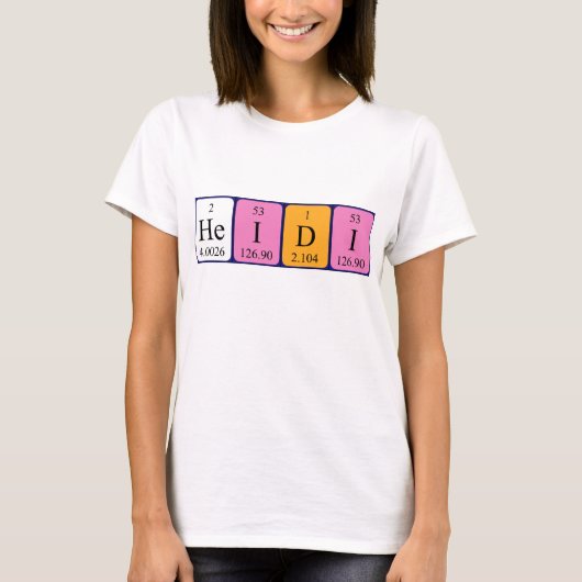 Heidi Periodenname Shirt (Vorderseite)