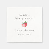 HEIDI Pink Berry Sweet Strawberry Girl Babydusche Serviette (Vorderseite)