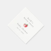 HEIDI Pink Berry Sweet Strawberry Girl Babydusche Serviette (Ecke)