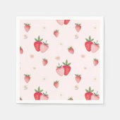 HEIDI Pink Strawberry Pattern Girl Baby Dusche Serviette (Vorderseite)