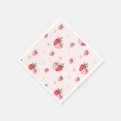 HEIDI Pink Strawberry Pattern Girl Baby Dusche Serviette (Ecke)