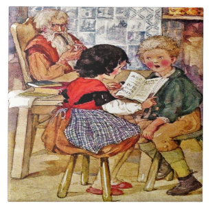Heidi Reading Jessie Wilcox Smith Fliese