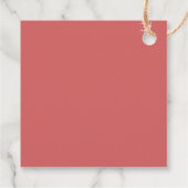 HEIDI Red Boho Rustic Simple Baby Dusche Vielen Da Geschenkanhänger (Rückseite)