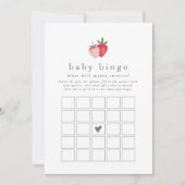 HEIDI Strawberry Baby Bingo Baby Showgame Card Einladung (Vorderseite)