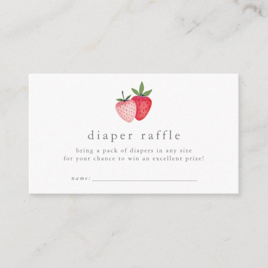 HEIDI Strawberry Girl Duschkabine Windelwanne Begleitkarte (Vorderseite)