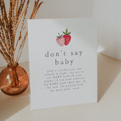 HEIDI Strawberry Say Baby Shower nicht Sockelschild