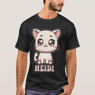 Heidi Süße Kitty-Katze-Design für Mädchen Name Hei T-Shirt