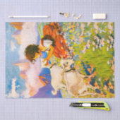 Heidi-Tissue (Vintage Kinderillustrierung) Seidenpapier (Handwerk)