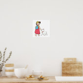 Heidi und kleine Ziege Poster (Küche)