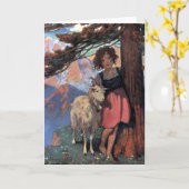 Heidi von Jessie Wilcox Smith Karte (Gelbe Blume)