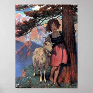 Heidi von Jessie Willcox Smith Print Poster