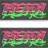 Heidi Vorname Name Graffiti Aufkleber Sticker (Vorderseite)