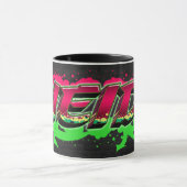 Heidi Vorname Name Graffiti red green Tasse (Zentrum)