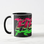 Heidi Vorname Name Graffiti red green Tasse (Links)