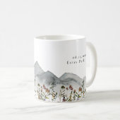 HEIDI Watercolor Wildblume Hochzeitsgeschenk Kaffeetasse (VorderseiteRechts)