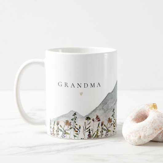 HEIDI Watercolor Wildblume Kaffeetasse (Mit Donut)