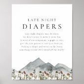 HEIDI Wildblume Mountain Late Night Diapers Baby Poster (Vorne)
