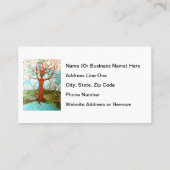 Heidnische Dryad-Baum-Göttin Wiccan Natur-Kunst Visitenkarte (Rückseite)