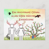 Heidnische Postkarte Ostara (Vorderseite)
