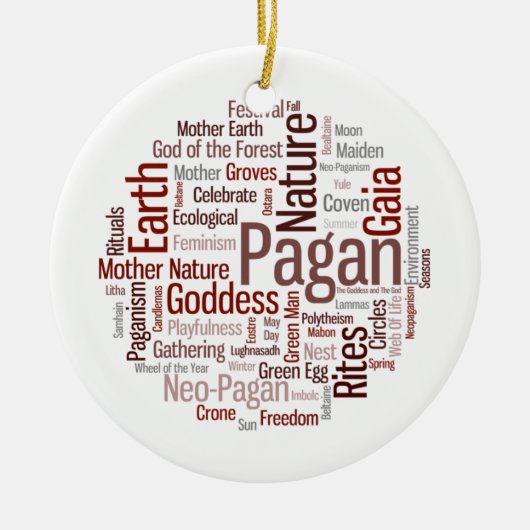 Heidnische Wörter Keramikornament (Vorne)