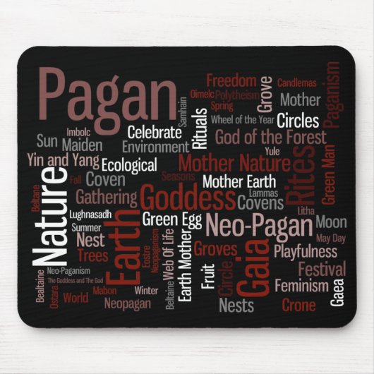 Heidnische Wörter Mousepad (Vorne)