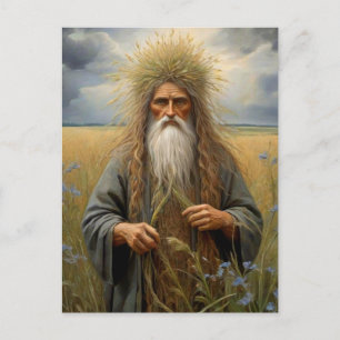 Heidnischer Flachsgott Postkarte